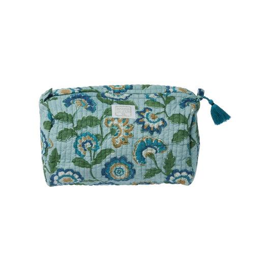 Trousse à fleurs bleu