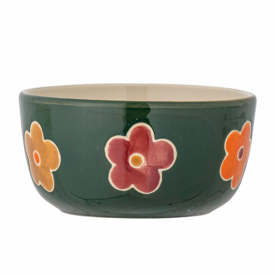 Bol à fleurs vert