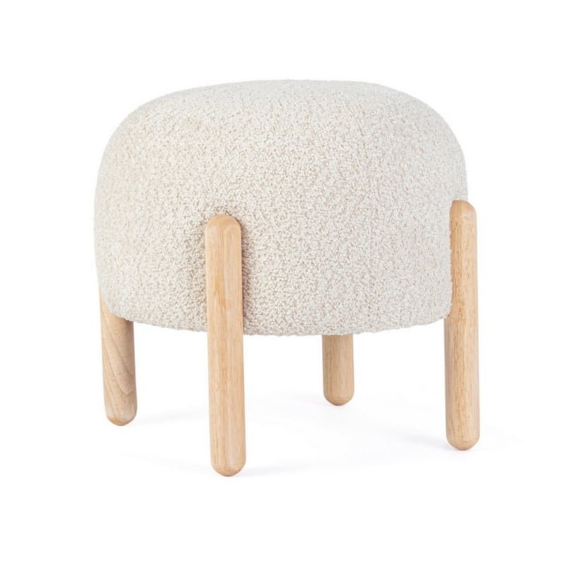 Pouf boule gris beige