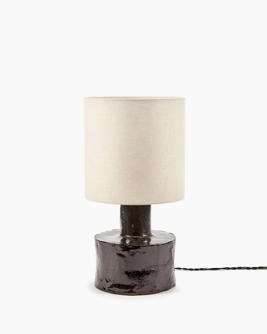 Lampe céramique noir