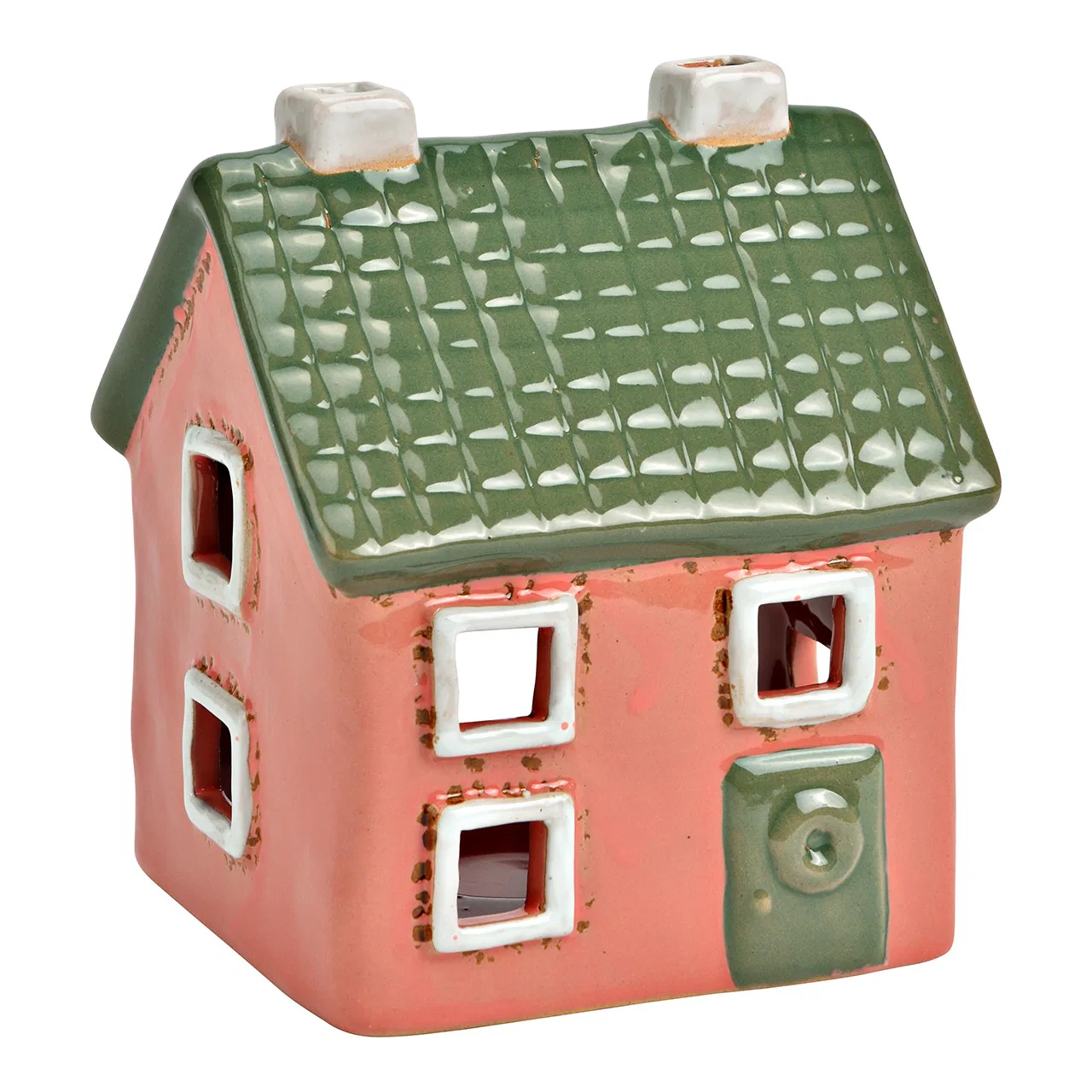 Maison photophore rose