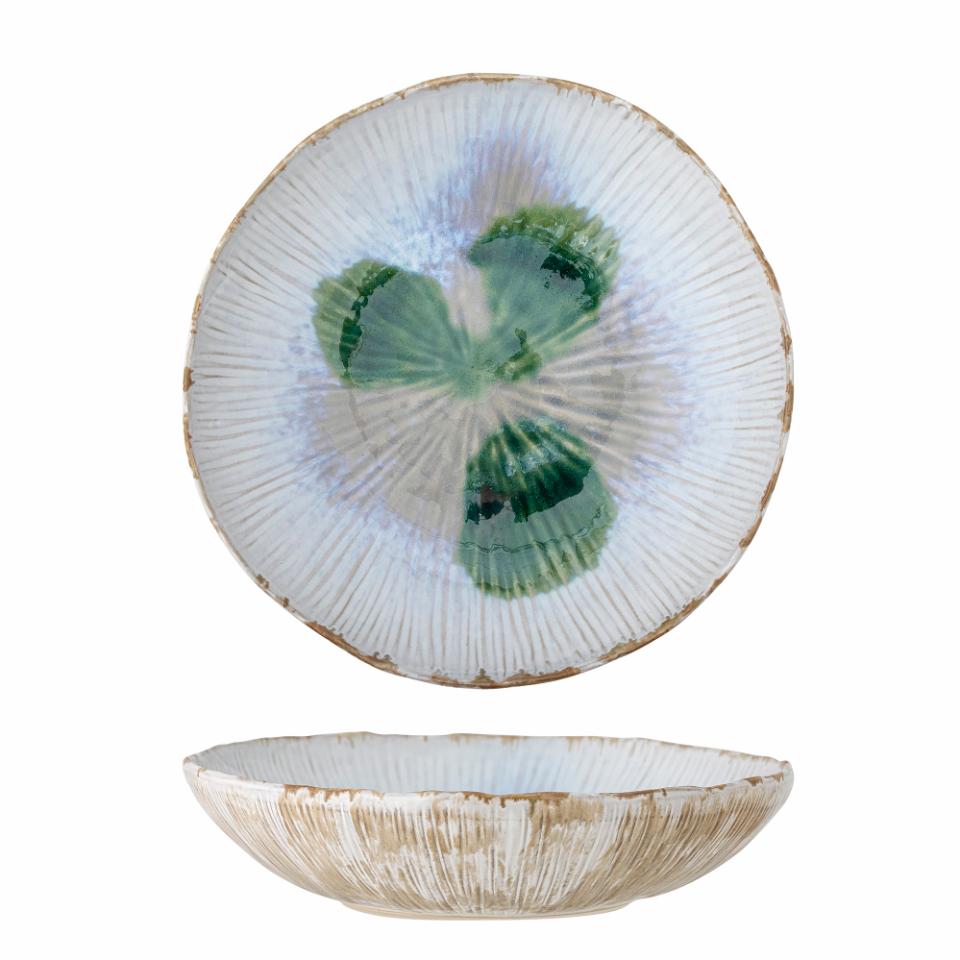 Plat saladier dégradé bleu vert