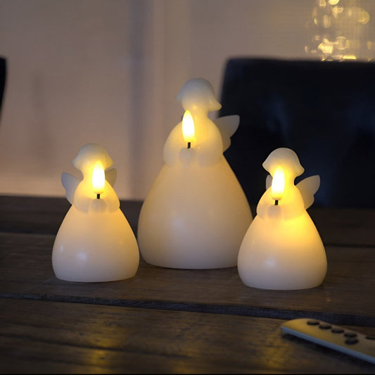 Lot de 2 bougies anges LED