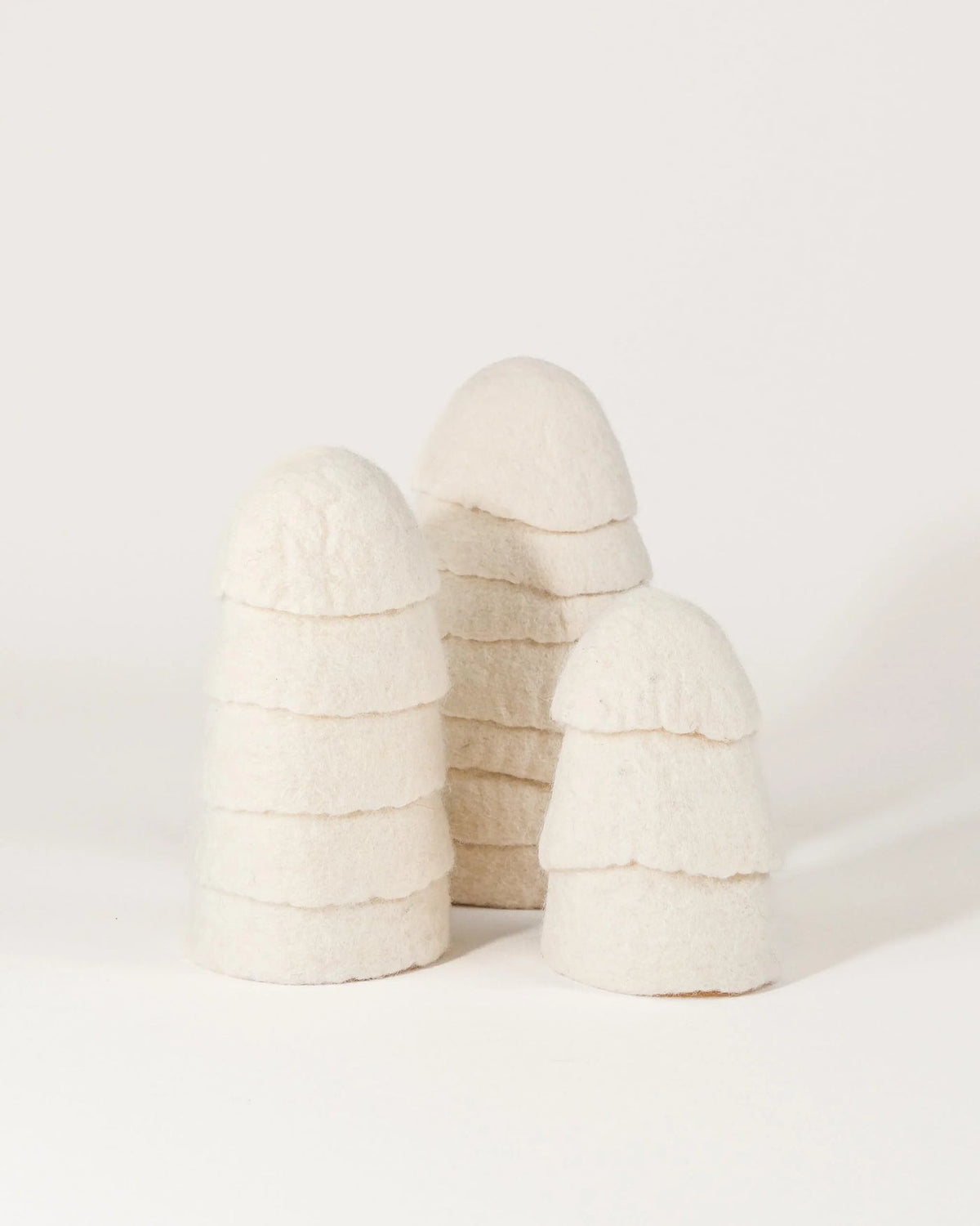 Set de 3 sapins en laine