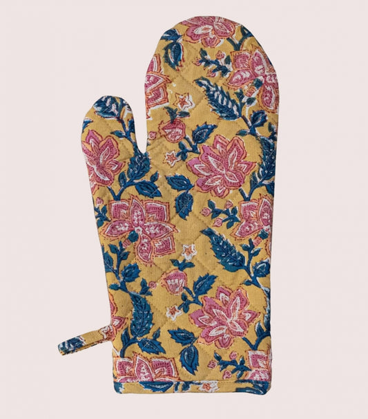 Gant de cuisine à fleurs 4