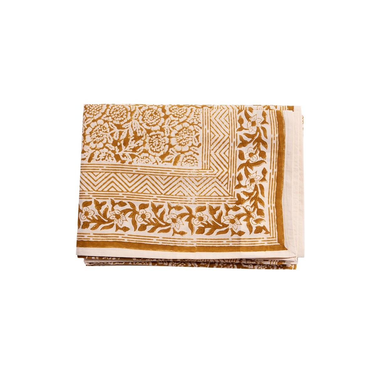 Nappe à fleurs bronze
