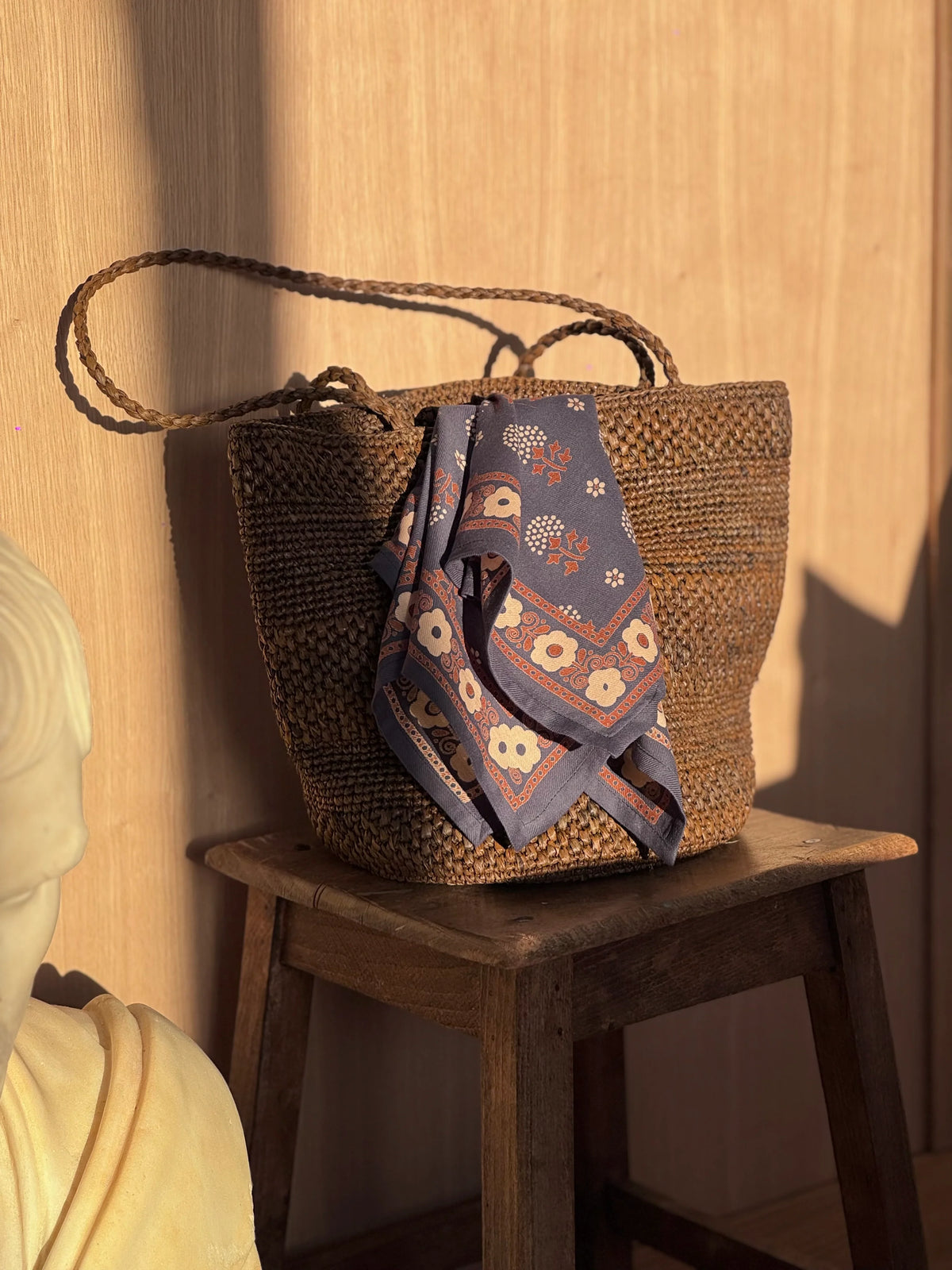 Foulard indien bleu