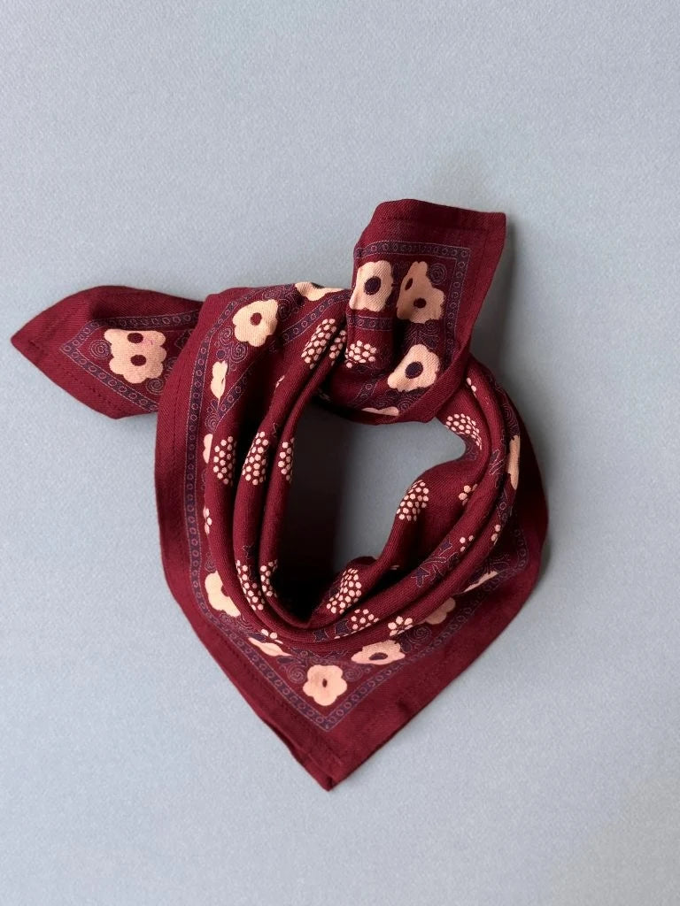 Foulard indien bordeaux