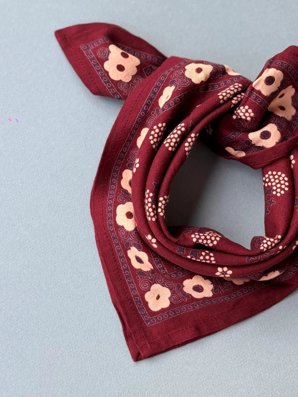 Foulard indien bordeaux