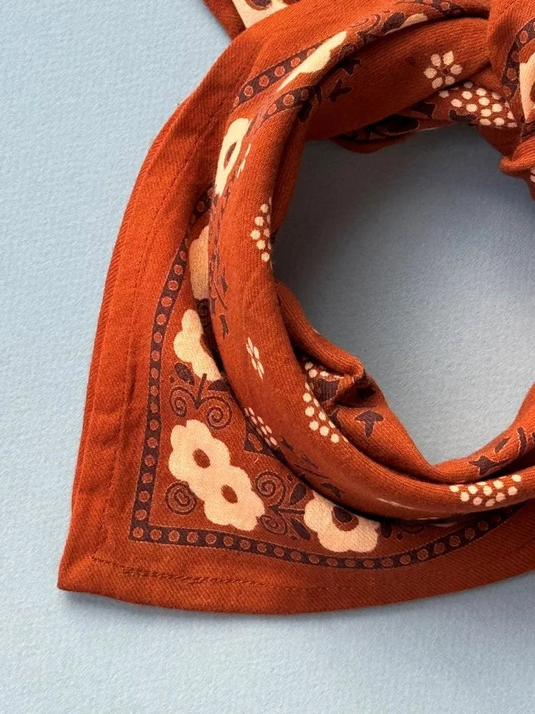 Foulard indien sienne