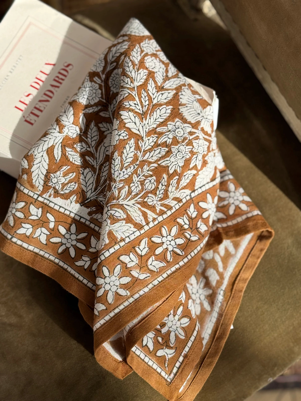 Foulard indien camel